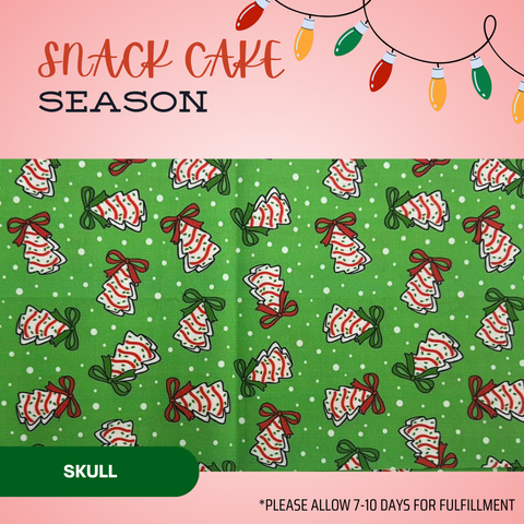 Snack Cake Season - Scrub Cap - rae & grace - Skull Cap - Made to order Please allow 7-10 days for fulfillment.