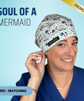 Soul Of A Mermaid - Scrub Cap - rae & grace - Euro - Matching Top