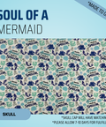Soul Of A Mermaid - Scrub Cap - rae & grace - Skull Cap - Made to order Please allow 7-10 days for fulfillment.