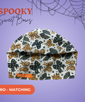 Spooky Sweet Bows - Scrub Cap - rae & grace - Euro - Matching Top
