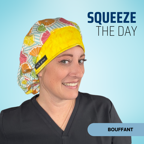 Squeeze The Day - Scrub Cap - rae & grace - Bouffant