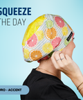 Squeeze The Day - Scrub Cap - rae & grace - Euro - Accent Top