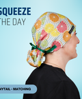 Squeeze The Day - Scrub Cap - rae & grace - Ponytail - Matching Top