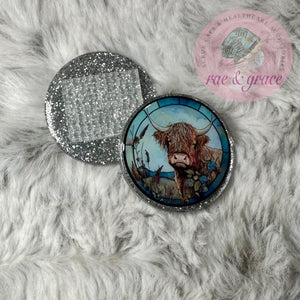 Highland Cow (Stained Glass) - Badge Reel