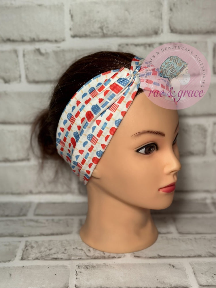 
            
                Load image into Gallery viewer, Stars &amp;amp; Stripes Popsicles - Headband
            
        