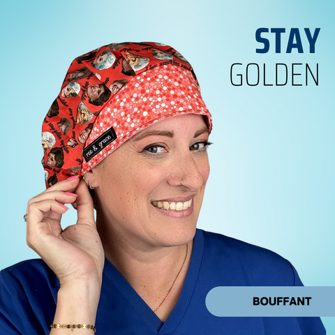 Stay Golden  - Scrub Cap - rae & grace - Bouffant