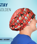 Stay Golden  - Scrub Cap - rae & grace - Euro - Accent Top
