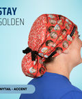 Stay Golden  - Scrub Cap - rae & grace - Ponytail - Accent Top