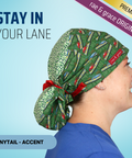 Stay In Your Lane - Scrub Cap - rae & grace - Ponytail - Accent Top