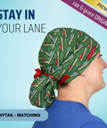 Stay In Your Lane - Scrub Cap - rae & grace - Ponytail - Matching Top
