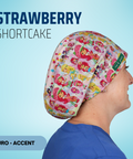 Strawberry Shortcake - Scrub Cap - rae & grace - Euro - Accent Top