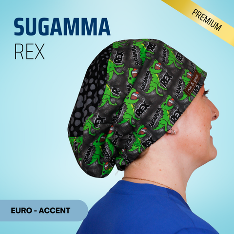Sugamma Rex - Scrub Cap - rae & grace - Euro - Accent Top