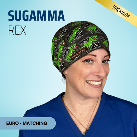 Sugamma Rex - Scrub Cap - rae & grace - Euro - Matching Top