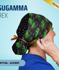 Sugamma Rex - Scrub Cap - rae & grace - Ponytail - Accent Top