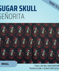 Sugar Skull Senorita - Scrub Cap - rae & grace - Skull Cap - Made to order Please allow 7-10 days for fulfillment.
