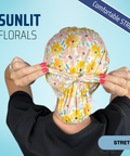 Sunlit Florals - Scrub Cap - rae & grace - Skull Cap - *Made to order