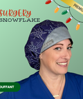 "Surgery" Snowflake - Scrub Cap - rae & grace - Bouffant