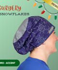 "Surgery" Snowflake - Scrub Cap - rae & grace - Euro - Accent Top