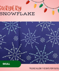 "Surgery" Snowflake - Scrub Cap - rae & grace - Skull Cap - Made to order Please allow 7-10 days for fulfillment.