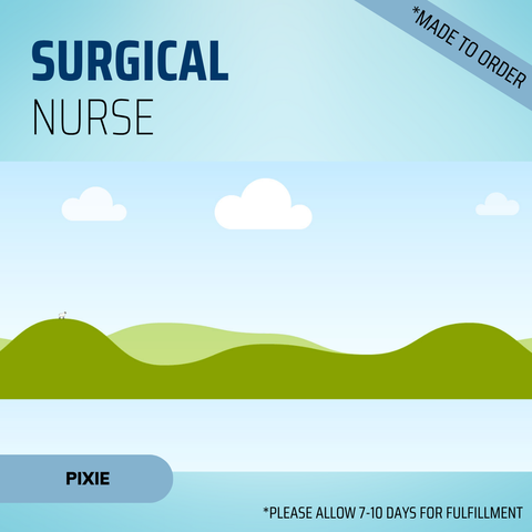 Surgical Nurse - Scrub Cap - rae & grace - Pixie - Made to order Please allow 7-10 days for fulfillment.