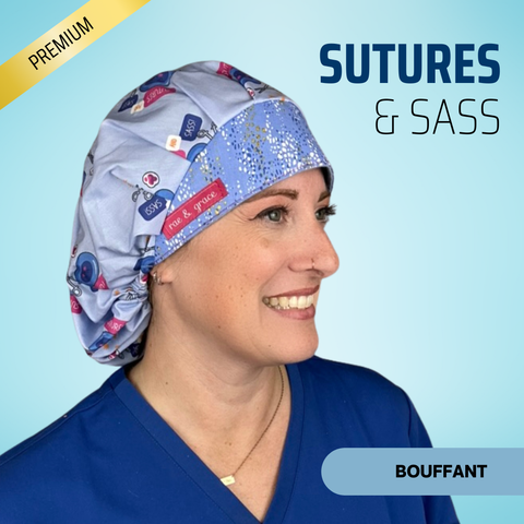 Sutures & Sass - Scrub Cap - rae & grace - Bouffant