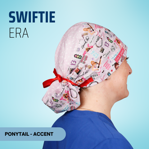 Swiftie Era - Scrub Cap - rae & grace - Ponytail - Accent Top