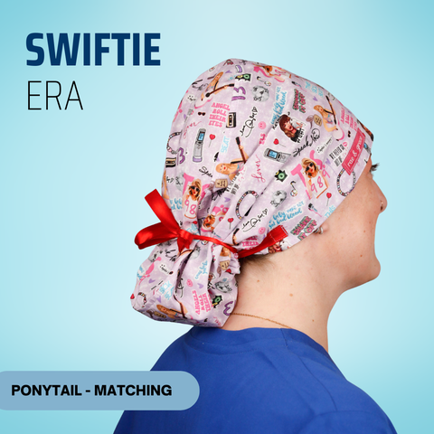 Swiftie Era - Scrub Cap - rae & grace - Ponytail - Matching Top