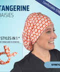 Tangerine Disies - Scrub Cap - rae & grace - Stretch