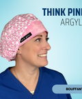 Think Pink Argyle - Scrub Cap - rae & grace - Bouffant