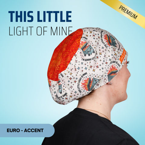 This Little Light Of Mine - Scrub Cap - rae & grace - Euro - Accent Top