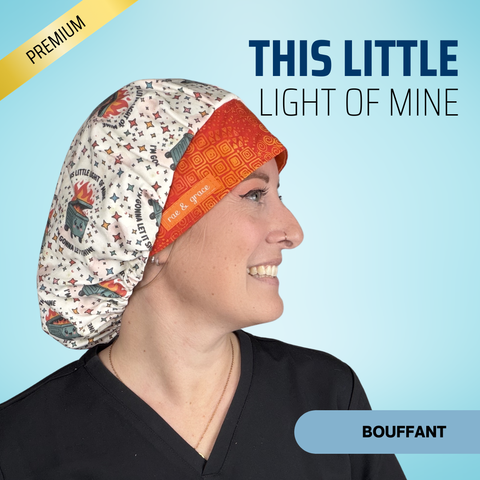 This Little Light Of Mine - Scrub Cap - rae & grace - Bouffant