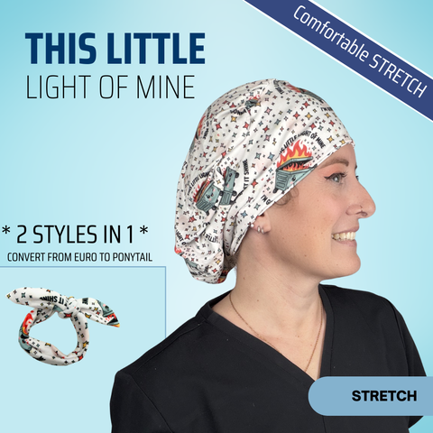 This Little Light Of Mine - Scrub Cap - rae & grace - Stretch