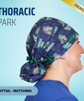 Thoracic Park - Scrub Cap - rae & grace - Ponytail - Matching Top