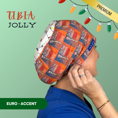 Tibia Jolly - Scrub Cap - rae & grace - Euro - Accent Top