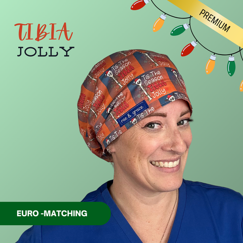 Tibia Jolly - Scrub Cap - rae & grace - Euro - Matching Top