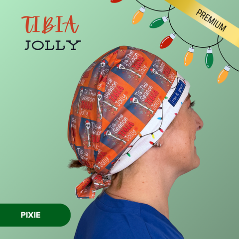 Tibia Jolly - Scrub Cap - rae & grace - Pixie - Made to order Please allow 7-10 days for fulfillment.