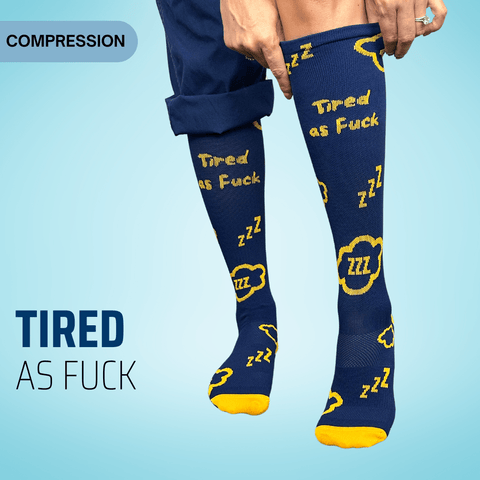 Tired As Fuck - Compression Sock