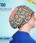 It's Too Peopley Out There - Scrub Cap - rae & grace - Euro - Accent Top