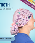 Tooth Fairy Tools - Scrub Cap - rae & grace - Ponytail - Accent Top