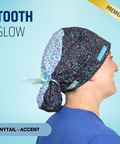 Tooth Glow - Scrub Cap - rae & grace - Ponytail - Accent Top