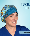 Turtle Tides  - Scrub Cap - rae & grace - Bouffant