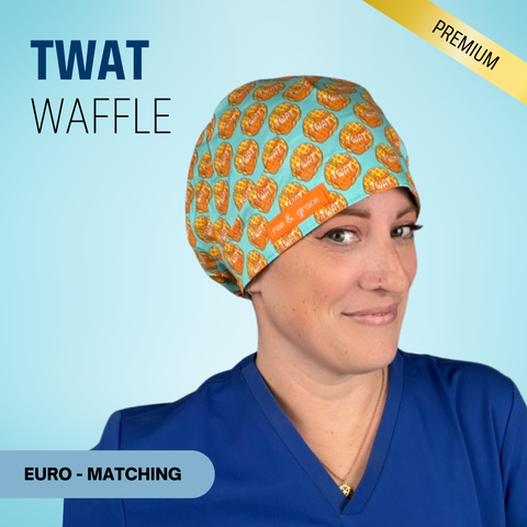 Twat Waffle - Scrub Cap - rae & grace - Euro - Matching Top