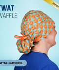 Twat Waffle - Scrub Cap - rae & grace - Ponytail - Matching Top