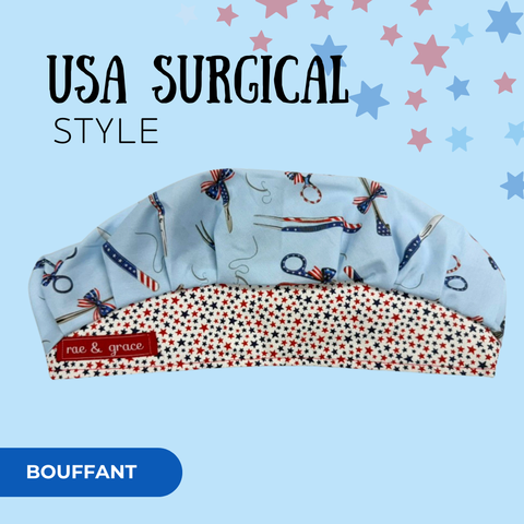 Usa Surgical Style - Scrub Cap - rae & grace - Bouffant