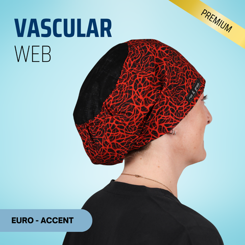 Vascular Web - Scrub Cap - rae & grace - Euro - Accent Top