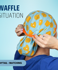 Waffle Situation - Scrub Cap - rae & grace - Ponytail - Matching Top