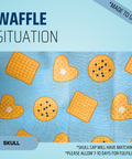 Waffle Situation - Scrub Cap - rae & grace - Skull Cap - Made to order Please allow 7-10 days for fulfillment.