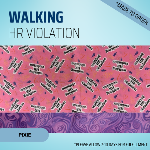 Walking Hr Violation - Scrub Cap - rae & grace - Pixie - *Made to order