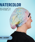 Watercolor Whimsy - Scrub Cap - rae & grace - Euro - Accent Top