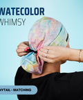 Watercolor Whimsy - Scrub Cap - rae & grace - Ponytail - Matching Top